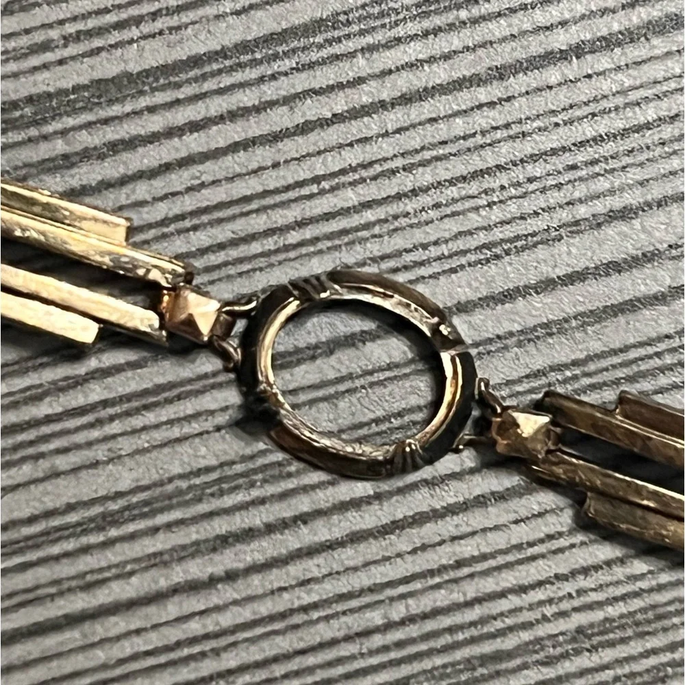 Authentic vintage sterling silver + 14K gold plated bracelet